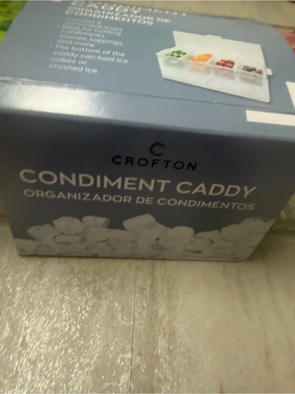 Crofton Clear Condiment Caddy with Removable Trays - Clear